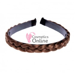 Bentita pentru par impletita spic din fibra sintetica ingusta BST011 Saten Mediu